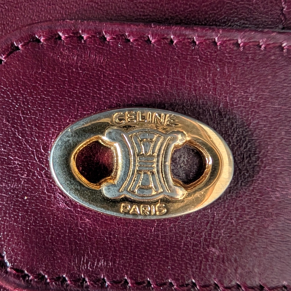Celine Vintage Men's Wallet in Burgundy Leather - Michael Kors Era - Picture 3 of 8